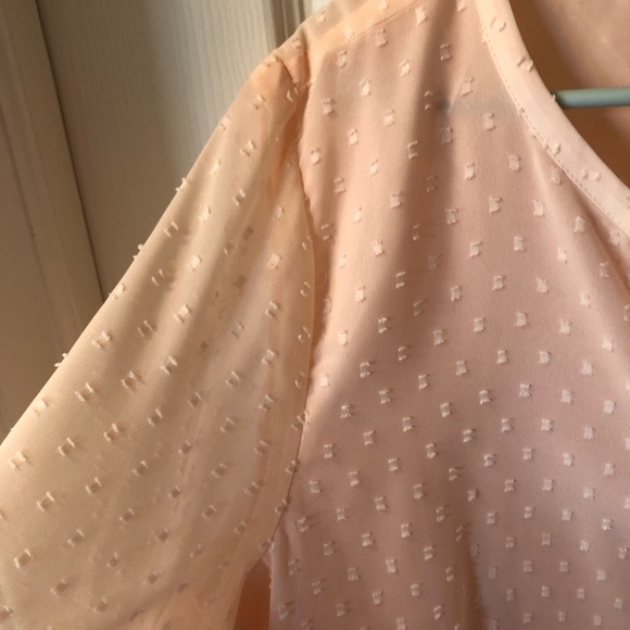 LOFT Peach Blouse Large EUC!! - Picture 3 of 9